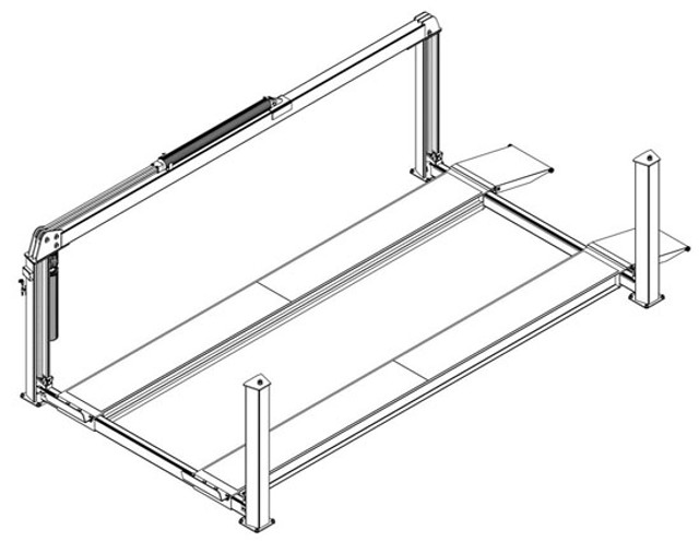 Whip Industries WFP30R Heavy-Duty Four Post Car Lift 30,000 lb.