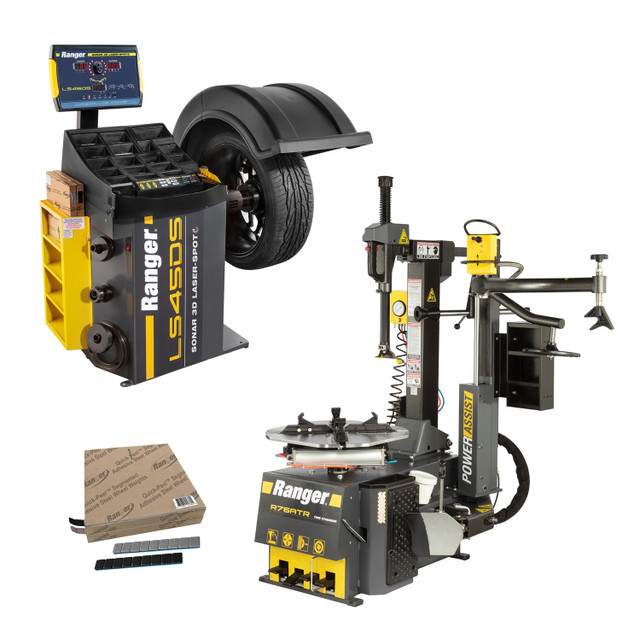 Ranger R76ATR NextGen™ Tilt-Back Tire Changer w/Assist Tower & LS45DS Sonar 3D Wheel Balancer Combo