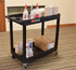 Luxor EC11-B Black 2-Shelf Tub Cart