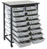 Luxor MBS-DR-16S Mobile Bin Storage Unit - Double Row