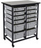 Luxor MBS-DR-8S4L Mobile Bin Storage Unit - Double Row