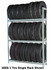 RiveTier&#174; II 5SES Single Starter 5 Tier Tire Rack - 5 Shelves