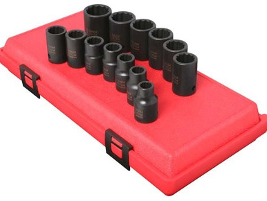 Sunex 13 Pc 1/2" Dr 12 Point Standard Metric Impact