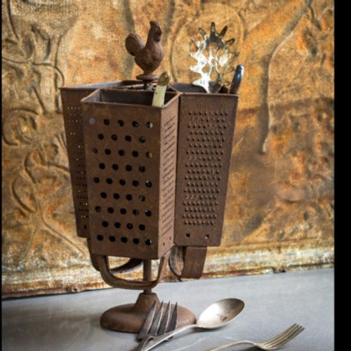 Metal Grater Utensil Holder