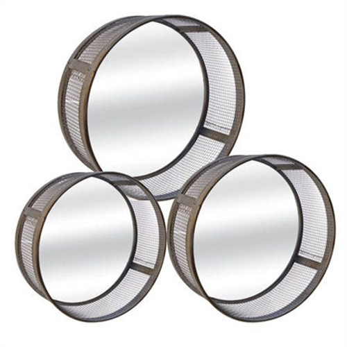 Metal Round Mirrors Set of 3