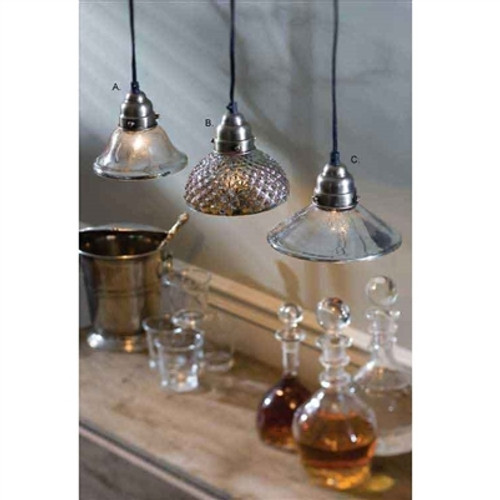 Antiqued Mercury Glass Pendant Light 3 Styles