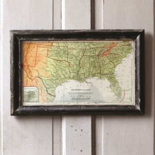 Framed Map of the South