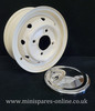 3.5x10 Old English White Cooper S Steel Replica Wheel or Package including Hub Caps 