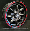 5x12 Black/Red Satin Ultralite Alloy Rim or Package for Classic Mini