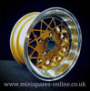 6x12 Gold Machined Alleycat Alloy Wheel Rim or Package for Classic Mini