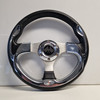 Chrome & Black 13" Race Steering Wheel - SW4