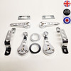 10pce chrome Interior handles, handbrake grip and gear knob with matching logo for Classic Mini  
