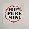 100% PURE MINI Sticker (3)