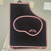4 Piece Over Mats Set Pink Edging With Logo For Classic Mini (M9)