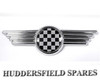 Black and silver chequer bonnet badge