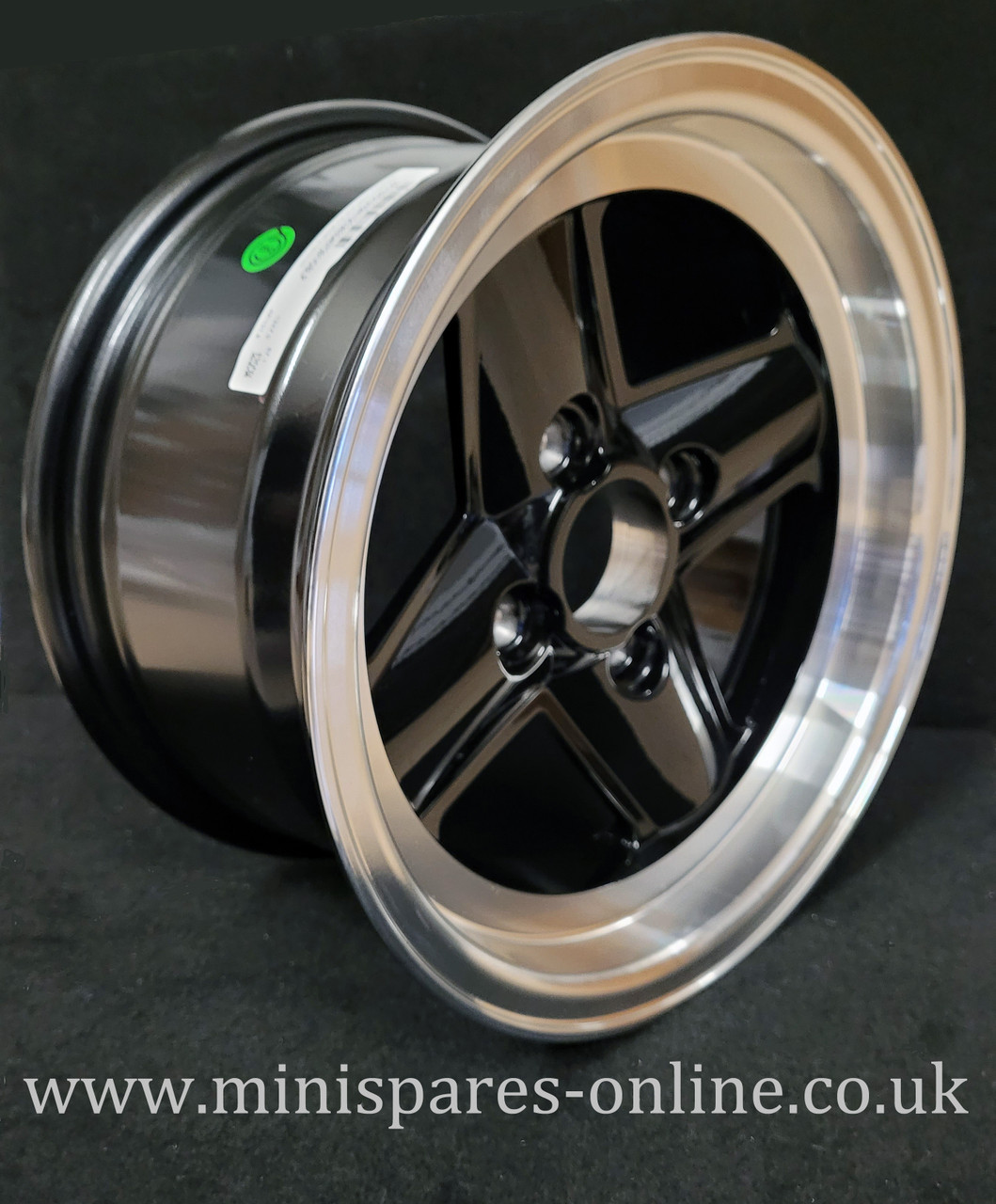 7x13 Black (Polished Rim) Genuine Revolution Motorsport Alloy Wheel Rim or Package for Classic Mini