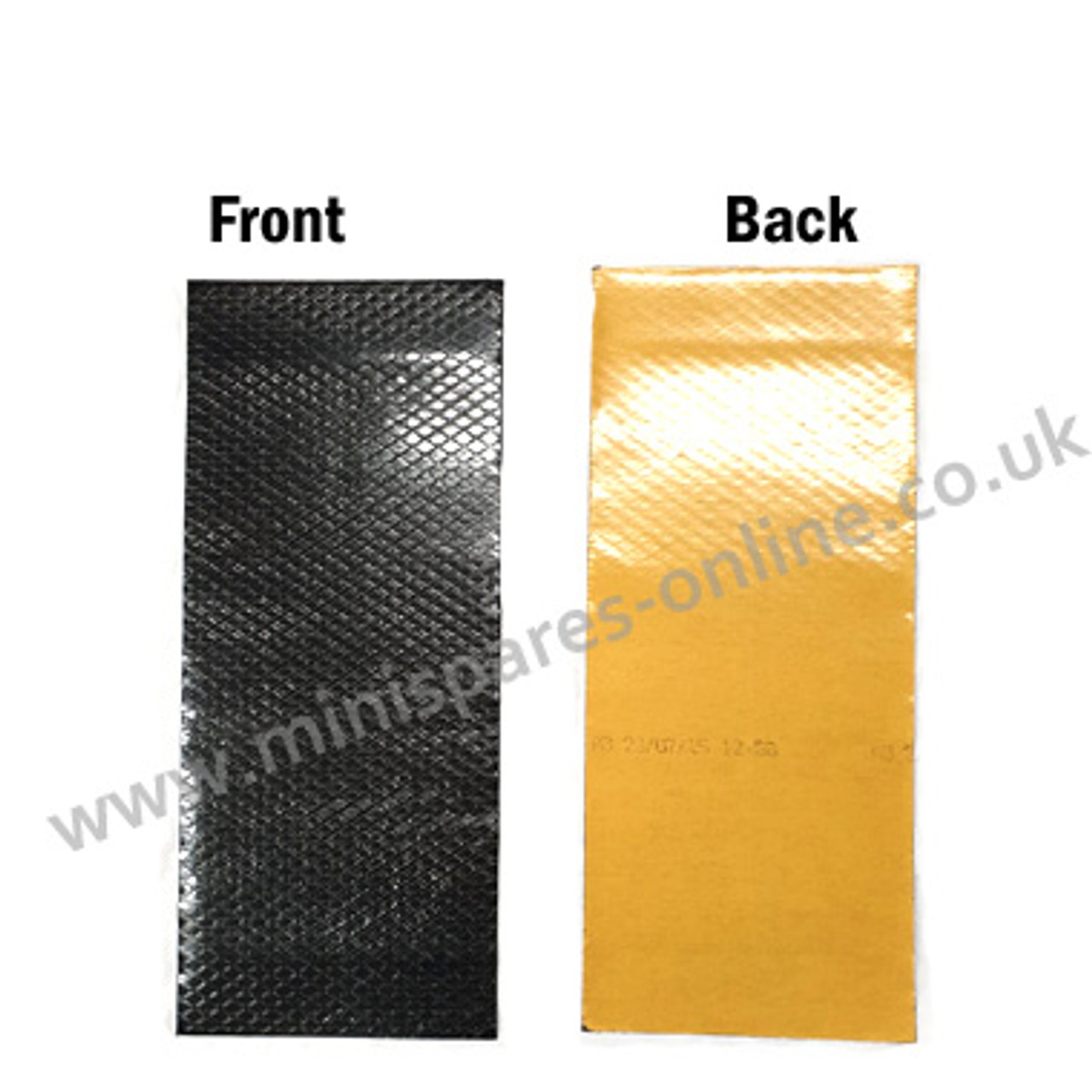 Heavy duty sound proofing for body panels, self adhesive. Small