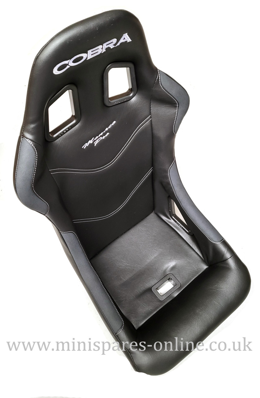 Genuine Cobra Monaco Pro Black Stitched White Vinyl Seats - NEW