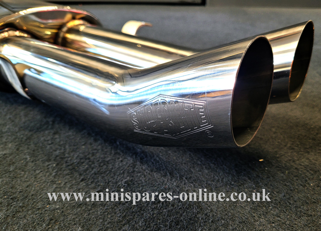 Superlite Stainless Upswept Twin DTM Exhaust For Classic Mini