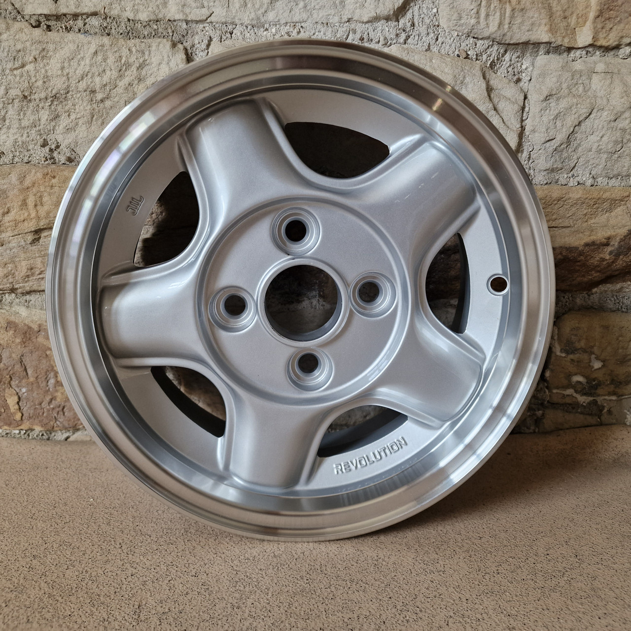 5x12 Silver Revolution RFX Alloy Wheel for Classic Mini - 1 only - (12:6)