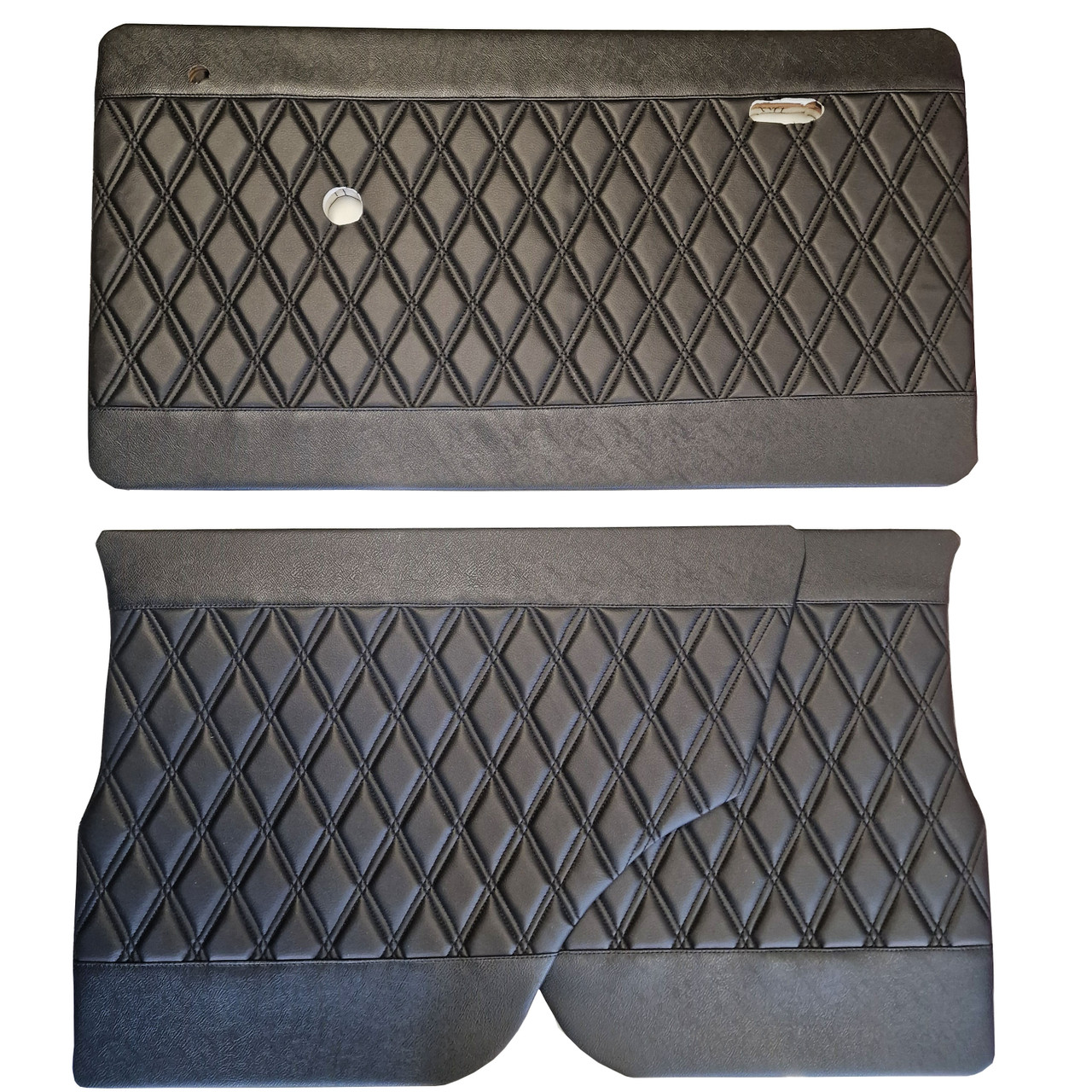 Full Set Door Cards Black Diamond Stitched for classic Mini