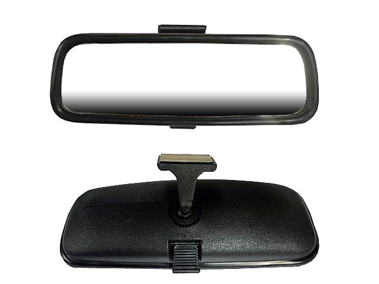 Universal black plastic interior rear view mirror 