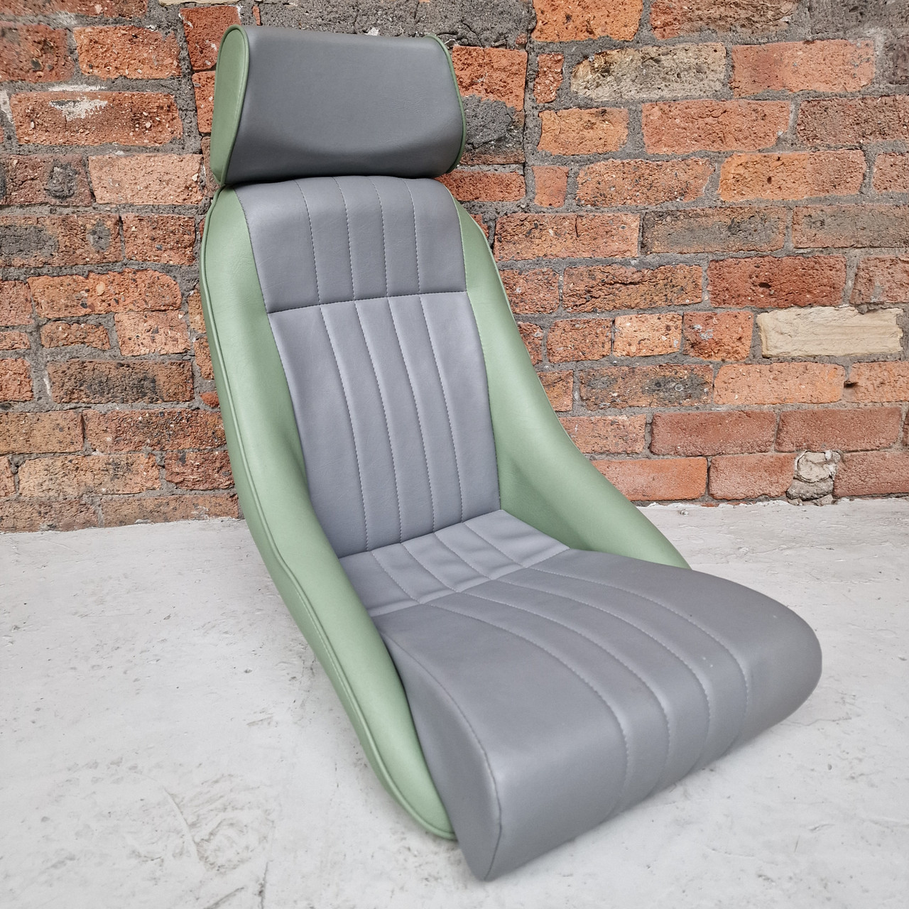 Cobra Classic (with headrest) Sage Green & Grey Vinyl Seat