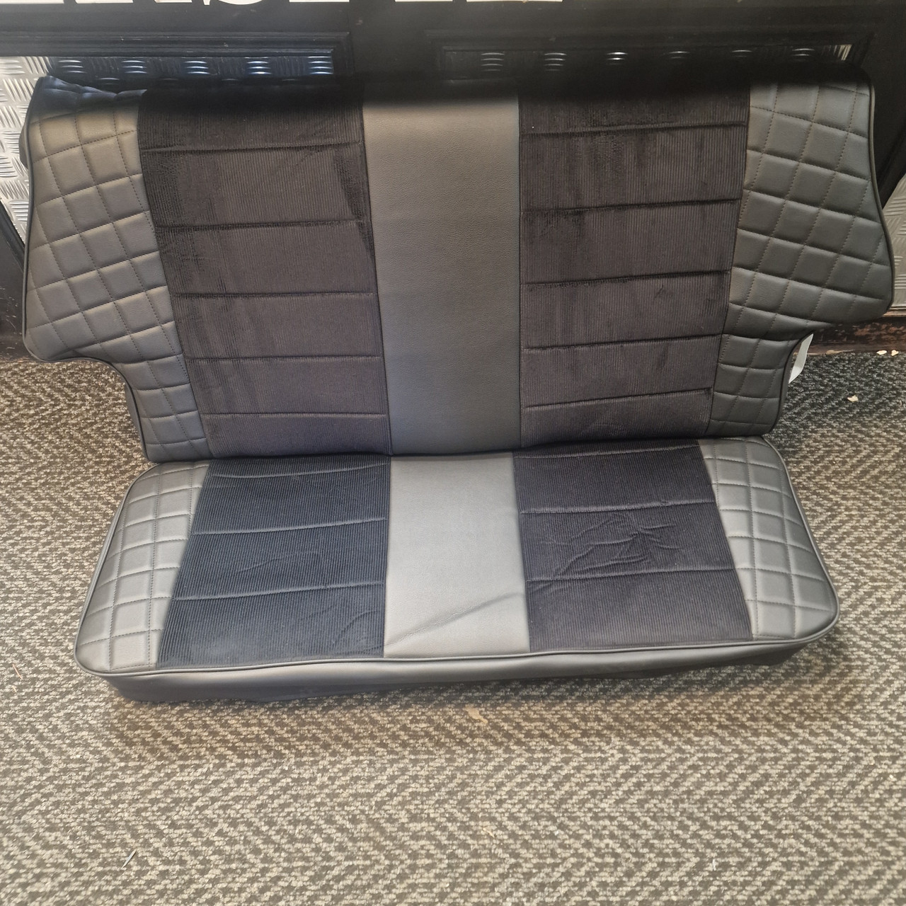 Rear Seat Cover Black Alpine for Classic Mini