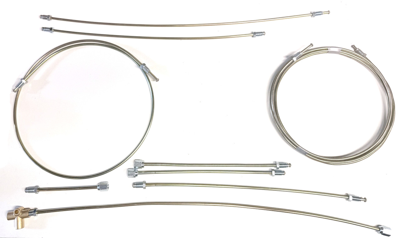 BP95. Brake Pipe -Full early single line kit (servo) - Unbent