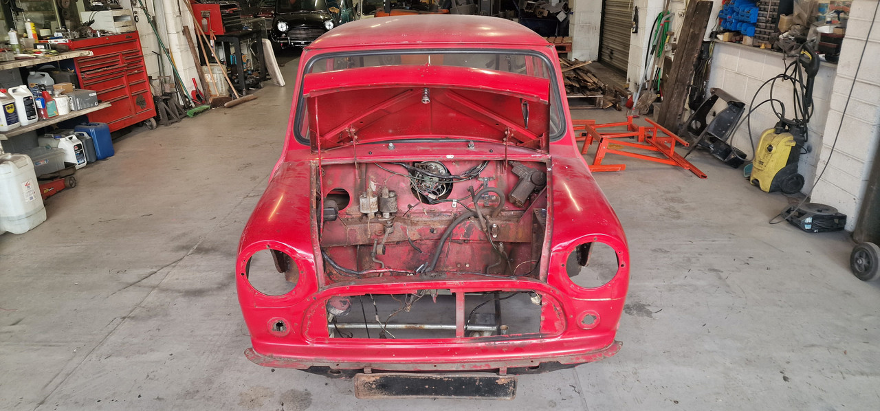 Classic Mini MK2 Shell With Doors, Bonnet and Glass