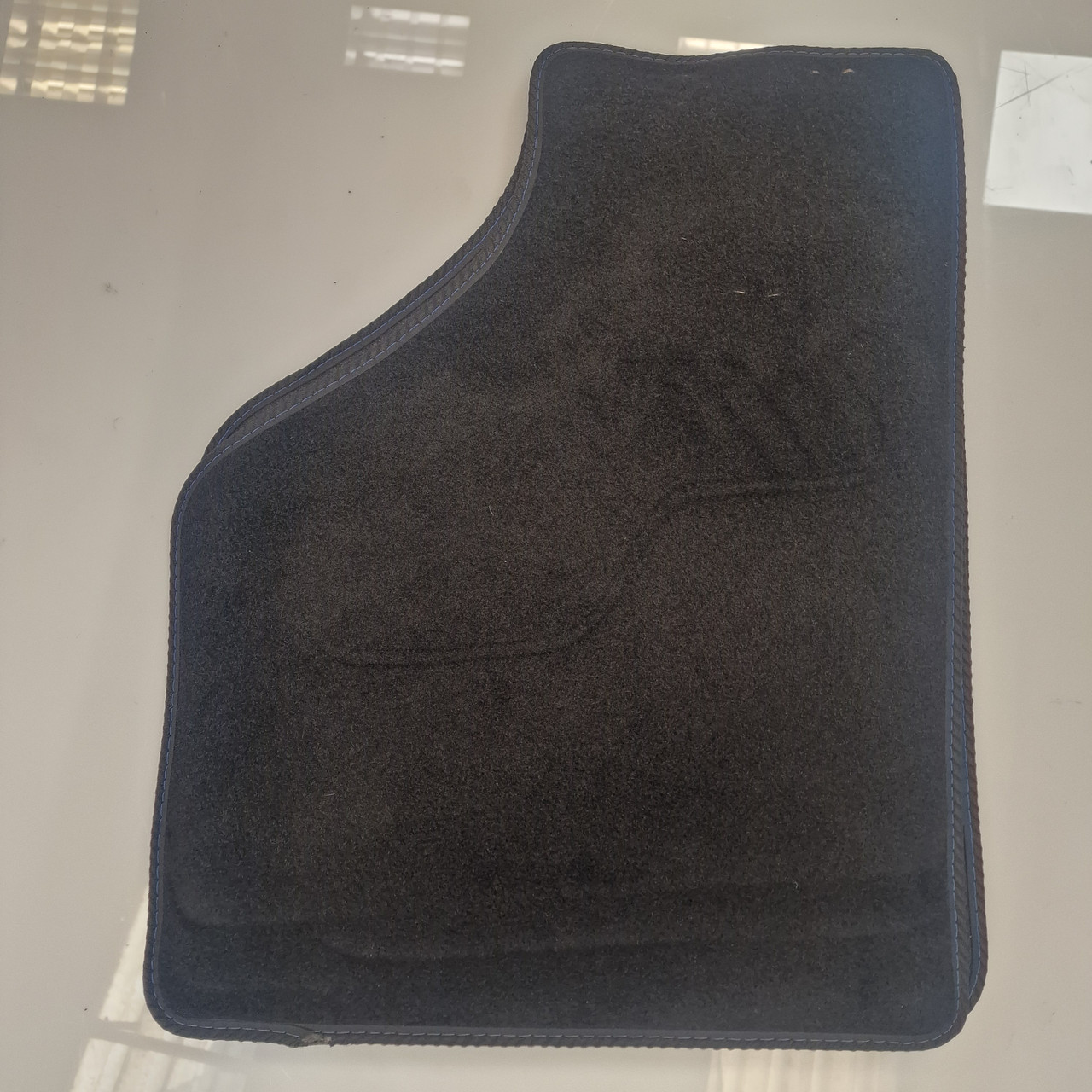 4 Piece Over Mats Set Black Stitched Blue For Classic Mini (M1)