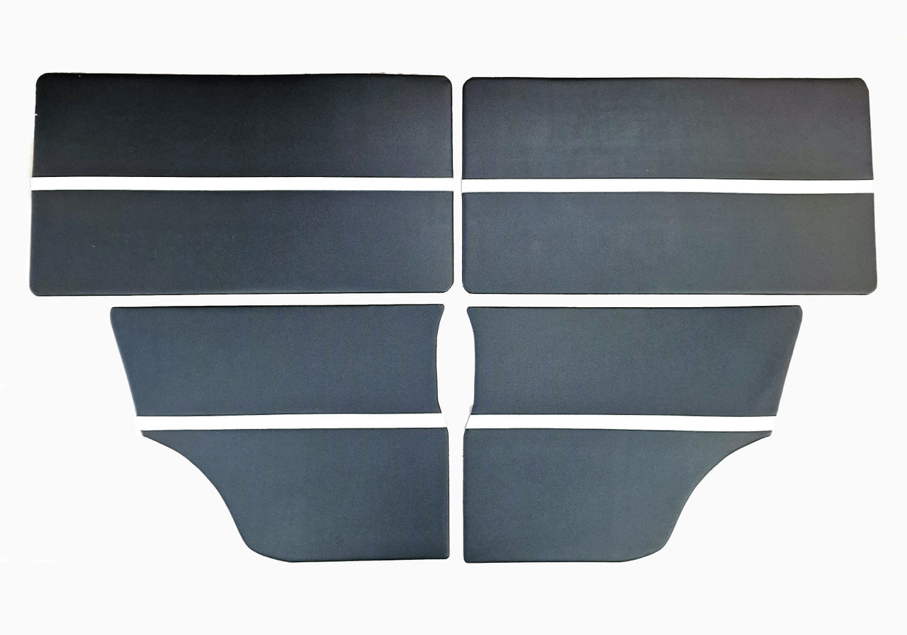 Door Cards Black With White Stripe For Classic Mini