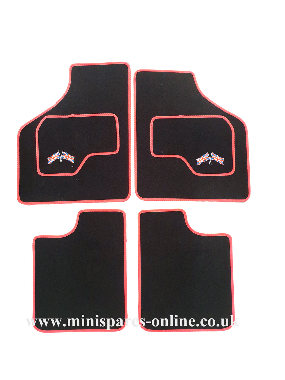4 Piece Over Mats With Union Jack Cross Flags Logo