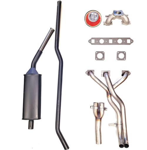 Stage 1 tuning performance exhaust kit, Side exit system, HIF44/1.75"/1275cc for classic Mini Van/Estate/Traveller