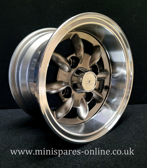 6x10 Anthracite (Polished rim) Superlight Alloy Wheel Rim or Package for Classic Mini