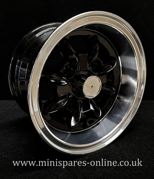 6x10 Black (Polished rim) Superlight Alloy Wheel Rim or Package for Classic Mini