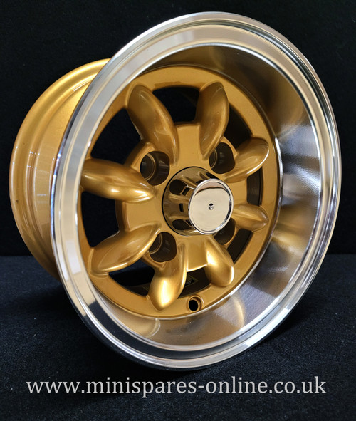 6x10 Gold (Polished rim) Superlight Alloy Wheel Rim or Package for Classic Mini