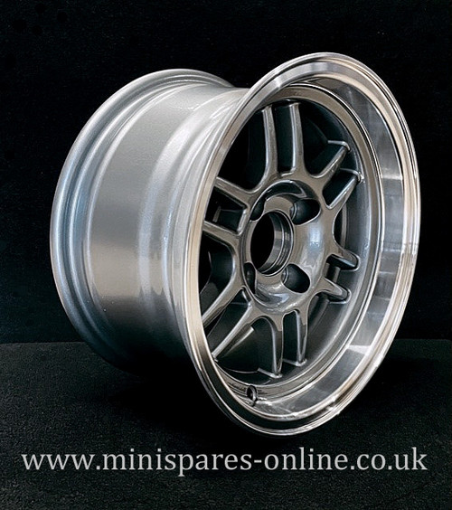 7x13 Anthracite (Polished Rim) DTM Alloy Wheel Rim or Package for Classic Mini