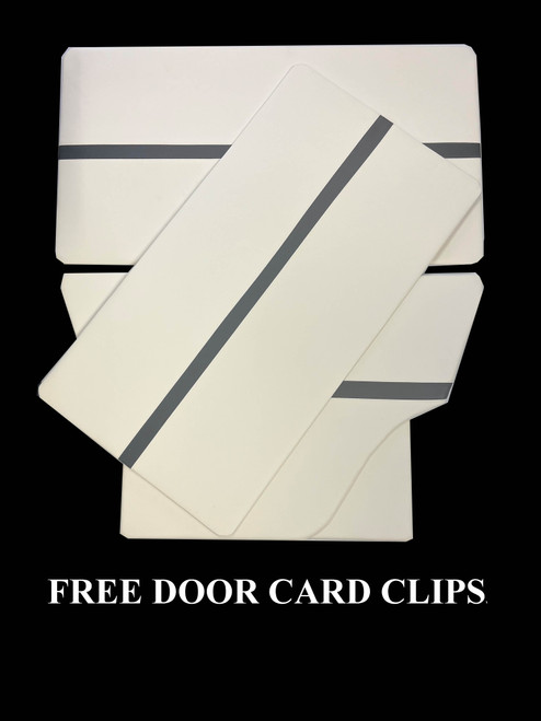 Door Card Cream With Black Stripe 