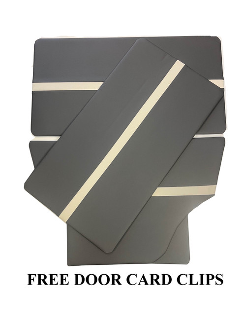 Door Card Black With Cream Stripe