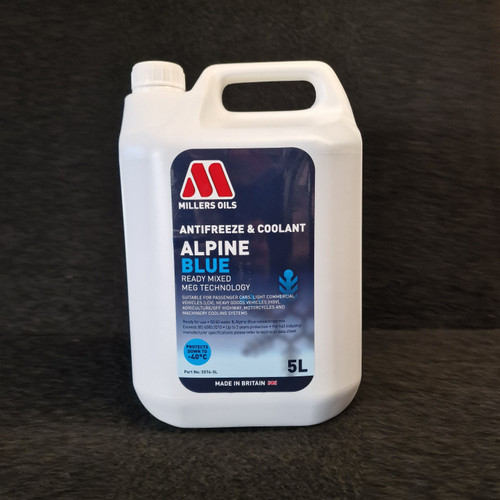 Millers 5 Litre Alpine Blue Antifreeze & Coolant