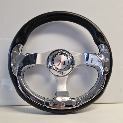 Chrome 13" Race Steering Wheel - SW15