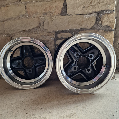 6x10 Black Revolution Alloy Wheels SET OF 2 - 10:17