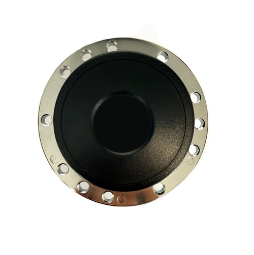 Chrome With Black Centre Steering Wheel Boss