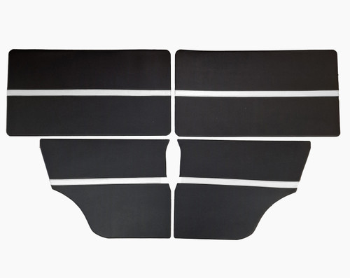 Door Cards Black With Silver Stripe For Classic Mini