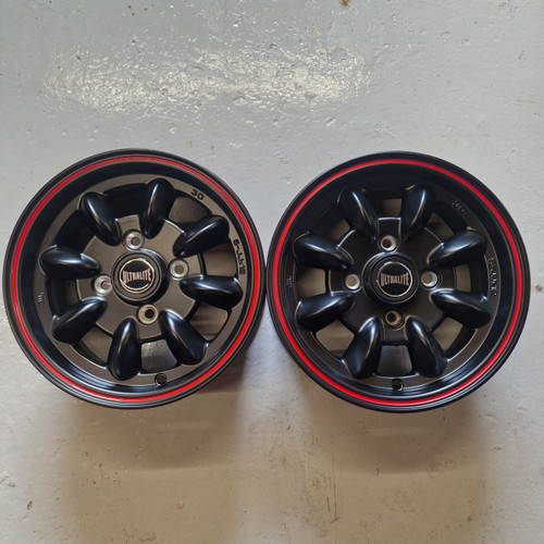 5x12 Ultralite Satin Black with Red Line Pair - R12:107