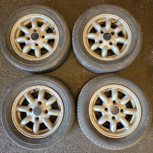 4.5x12 Genuine Rover Wheels with 165/60/12 Tyres - USED