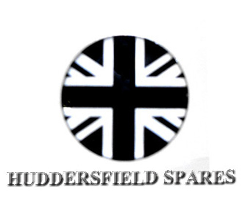 Black and silver union jack 27mm oversticker