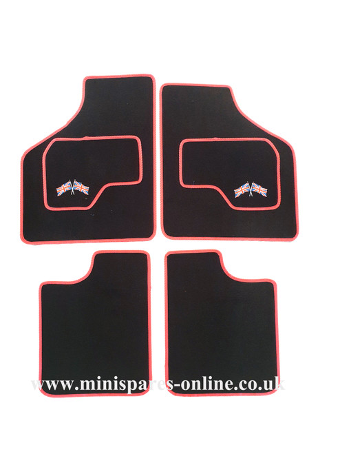4pce Overmats with Union jack cross flags