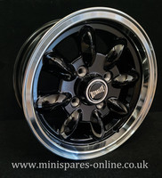 5.5x12 Black (Polished Rim) Ultralite Alloy Wheel Rim or Package for Classic Mini